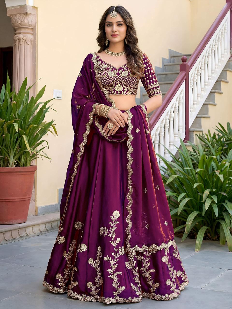 Wine 5135 Designer lehenga choli in Punjab